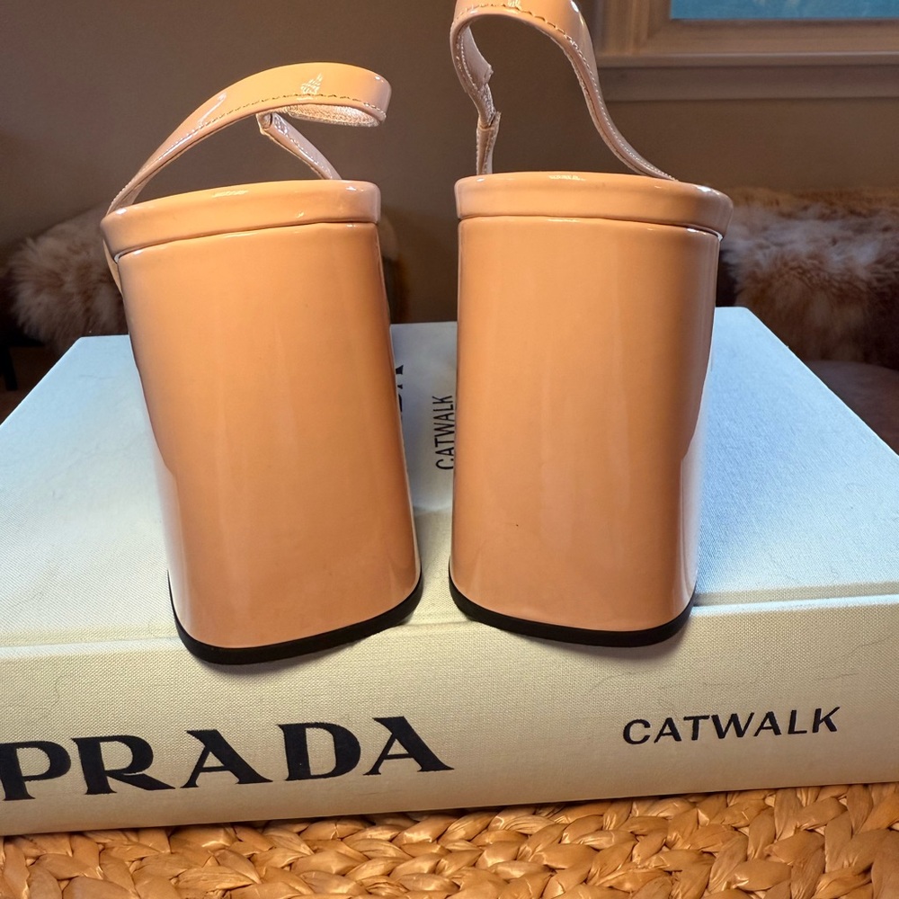 Prada Patent Leather Nude Slingback Pumps - Picture 4 of 16
